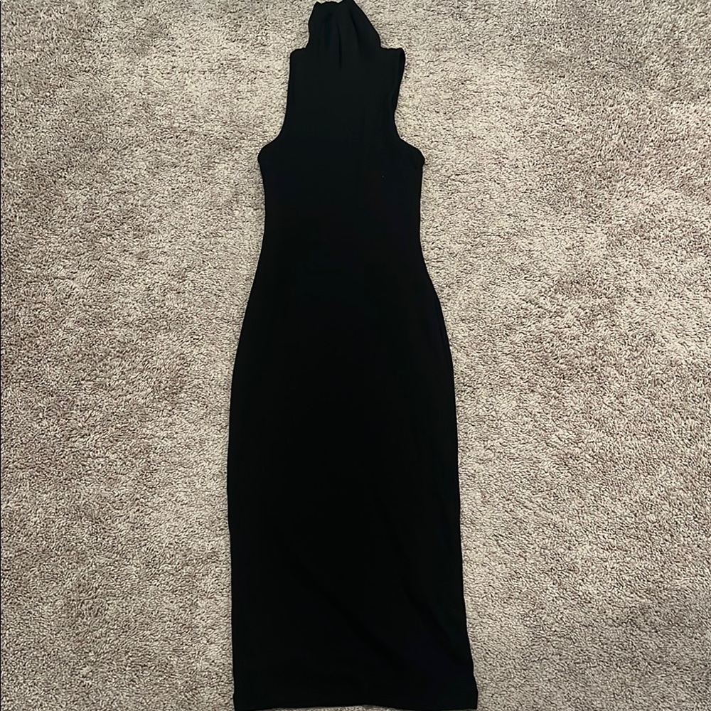 Zara Black Halter Bodycon Dress